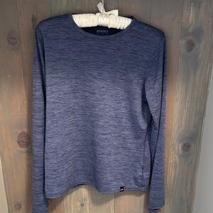 Brooks Long Sleeve Tee Navy Womens Medium